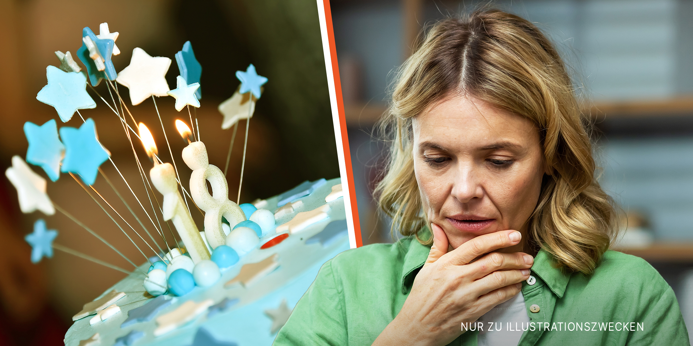 Geburtstagstorte | Frau im mittleren Alter | Quelle: Shutterstock