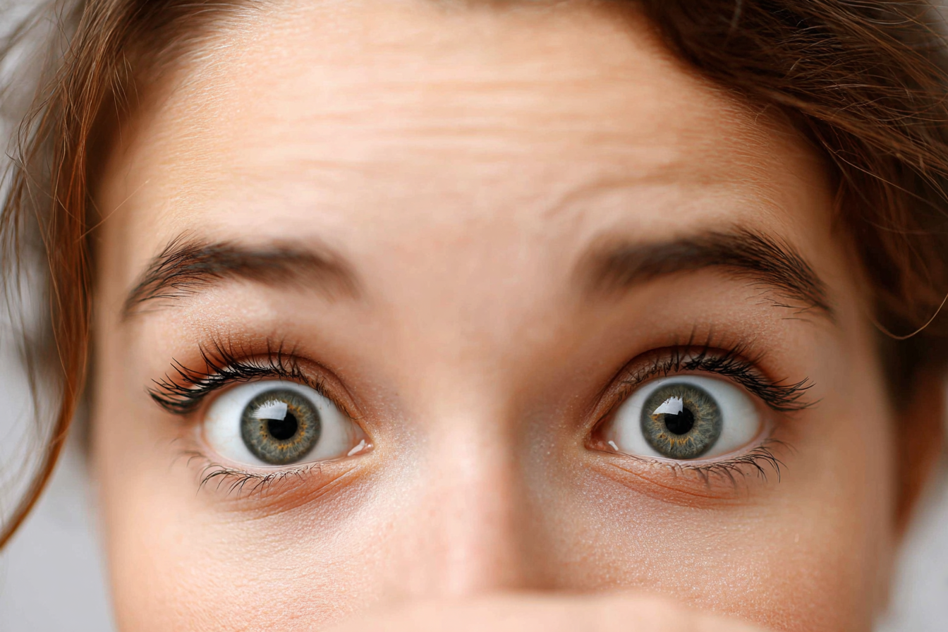 Eine Frau mit weit geöffneten Augen | Quelle: Midjourney
