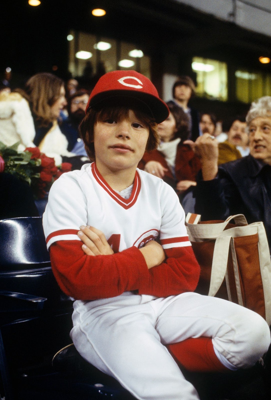 Pete Rose Jr. im Riverfront Stadium in Cincinnati, Ohio, etwa in den 1970er Jahren. | Quelle: Getty Images