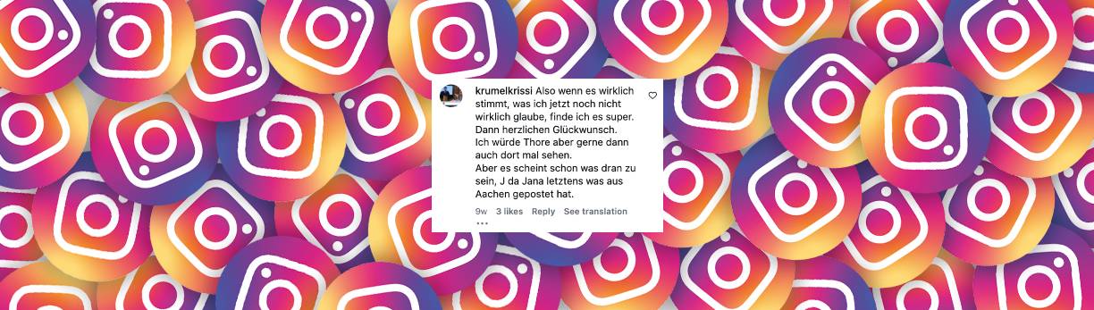 Nutzer kommentiert die überraschende Nachricht über seinen Ausstieg | Quelle: Instagram/teamtasty und thoreschoelermann