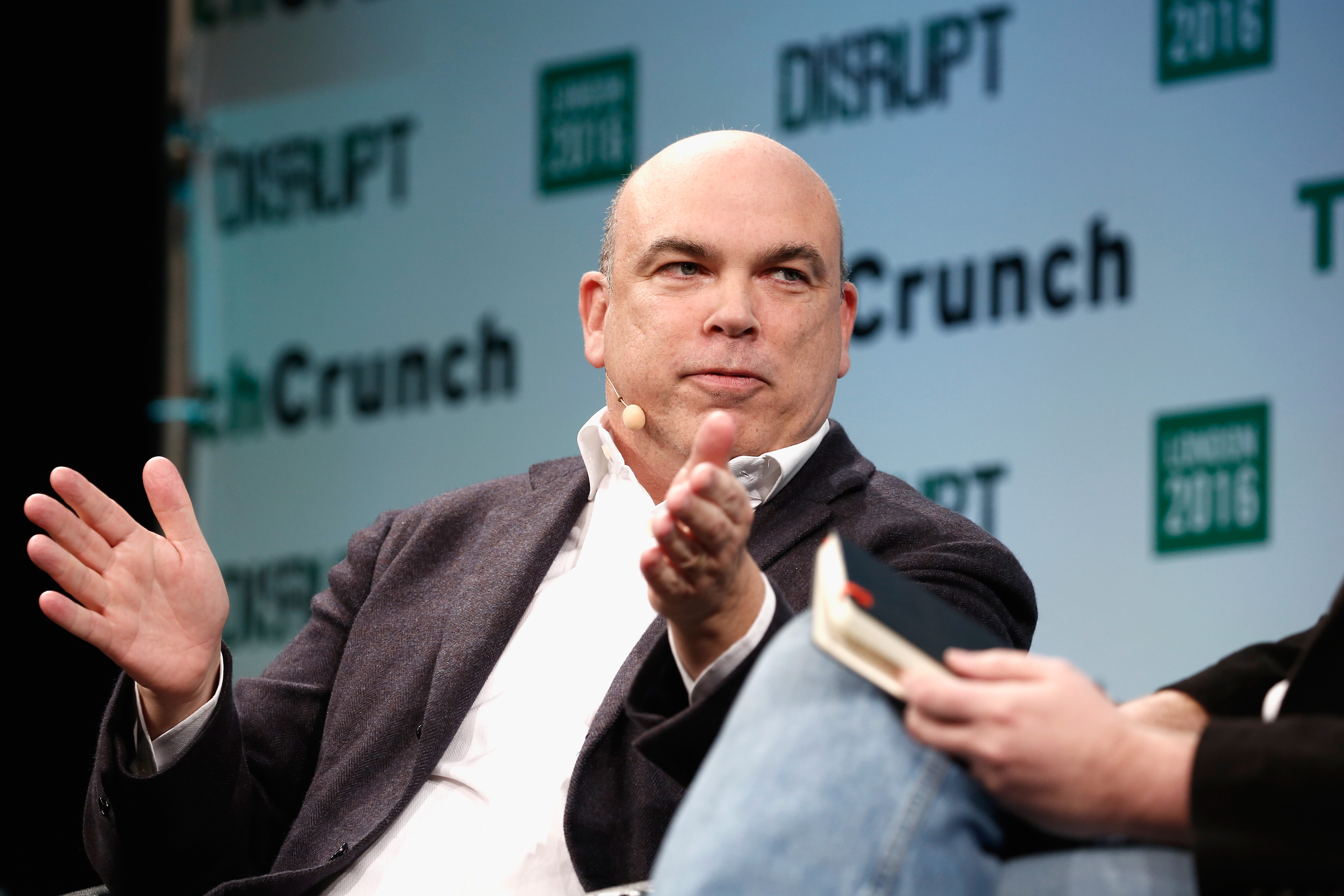 Michael Lynch bei einer Fragerunde am ersten Tag der TechCrunch Disrupt London am 5. Dezember 2016. | Quelle: Getty Images