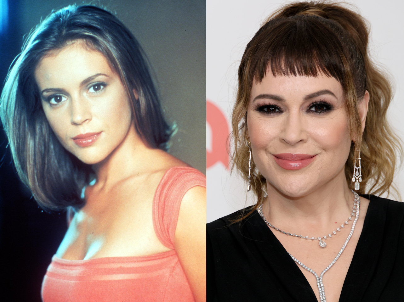 Alyssa Milano im Jahr 1999 | Alyssa Milano im Jahr 2024 | Quelle: Getty Images