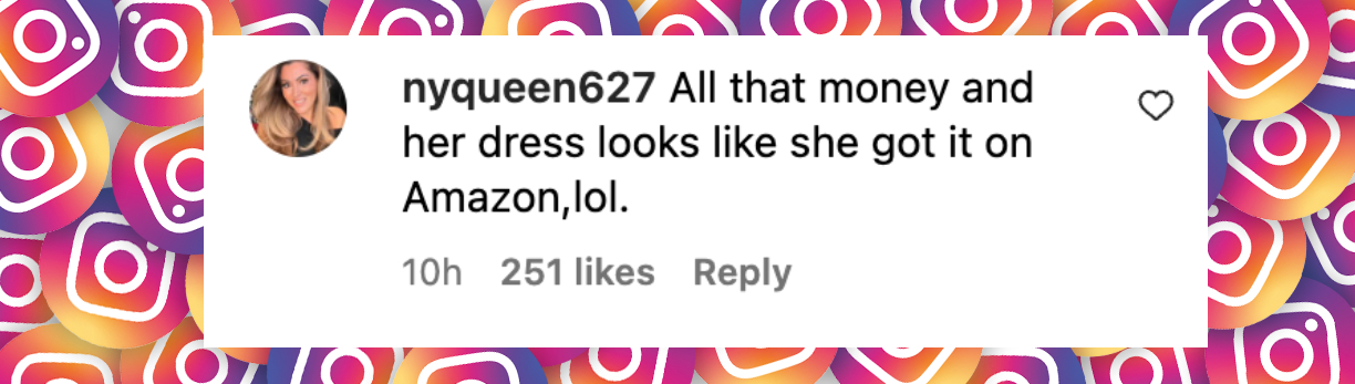 Ein Netizen-Kommentar aus einem Beitrag vom 27. Juni 2025. | Quelle: Instagram/pagesix