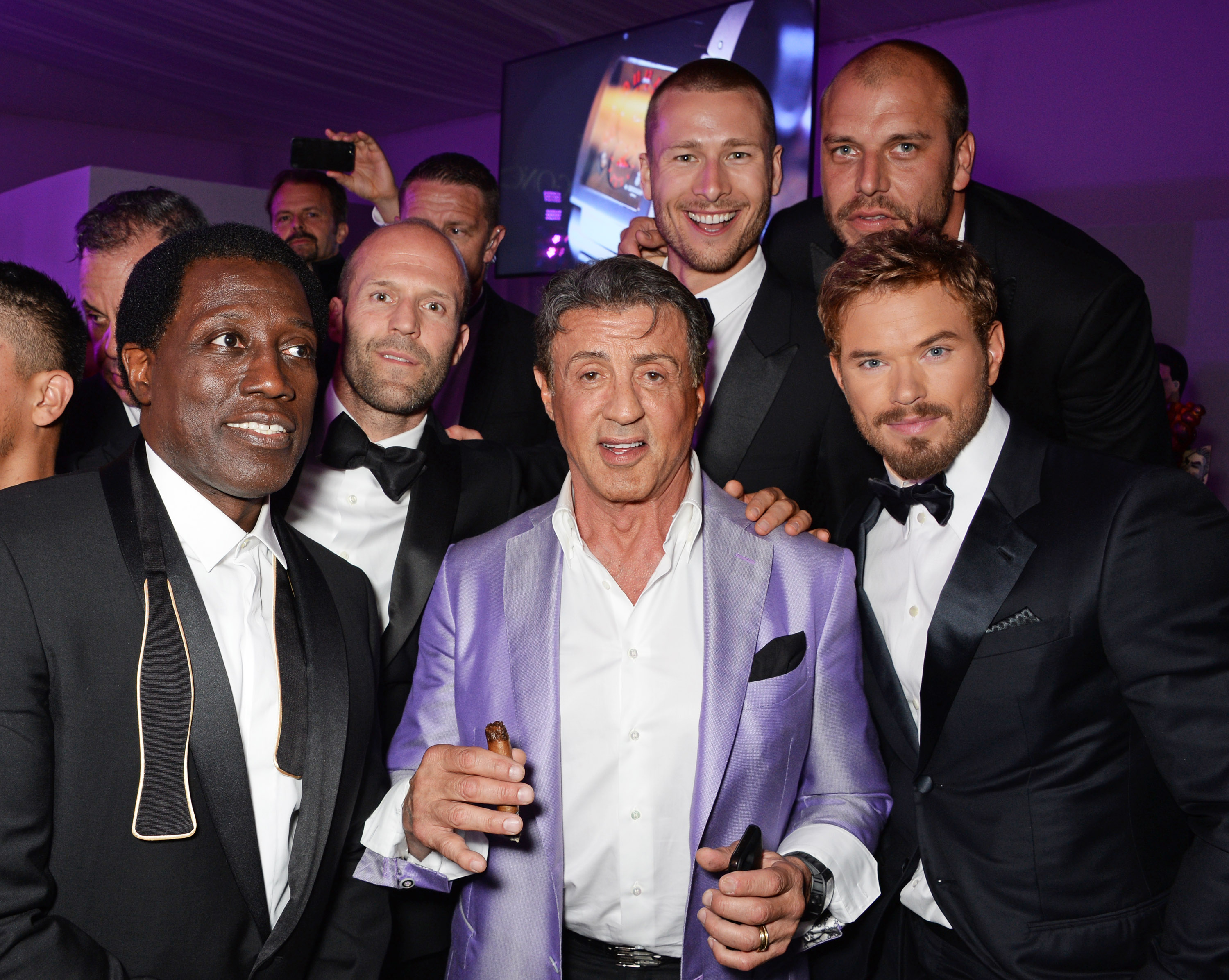 Der Hollywood-Star und seine Schauspielerkollegen besuchen das "The Expendables 3"-Dinner und die Party im Gotha Night Club am 18. Mai 2014 | Quelle: Getty Images