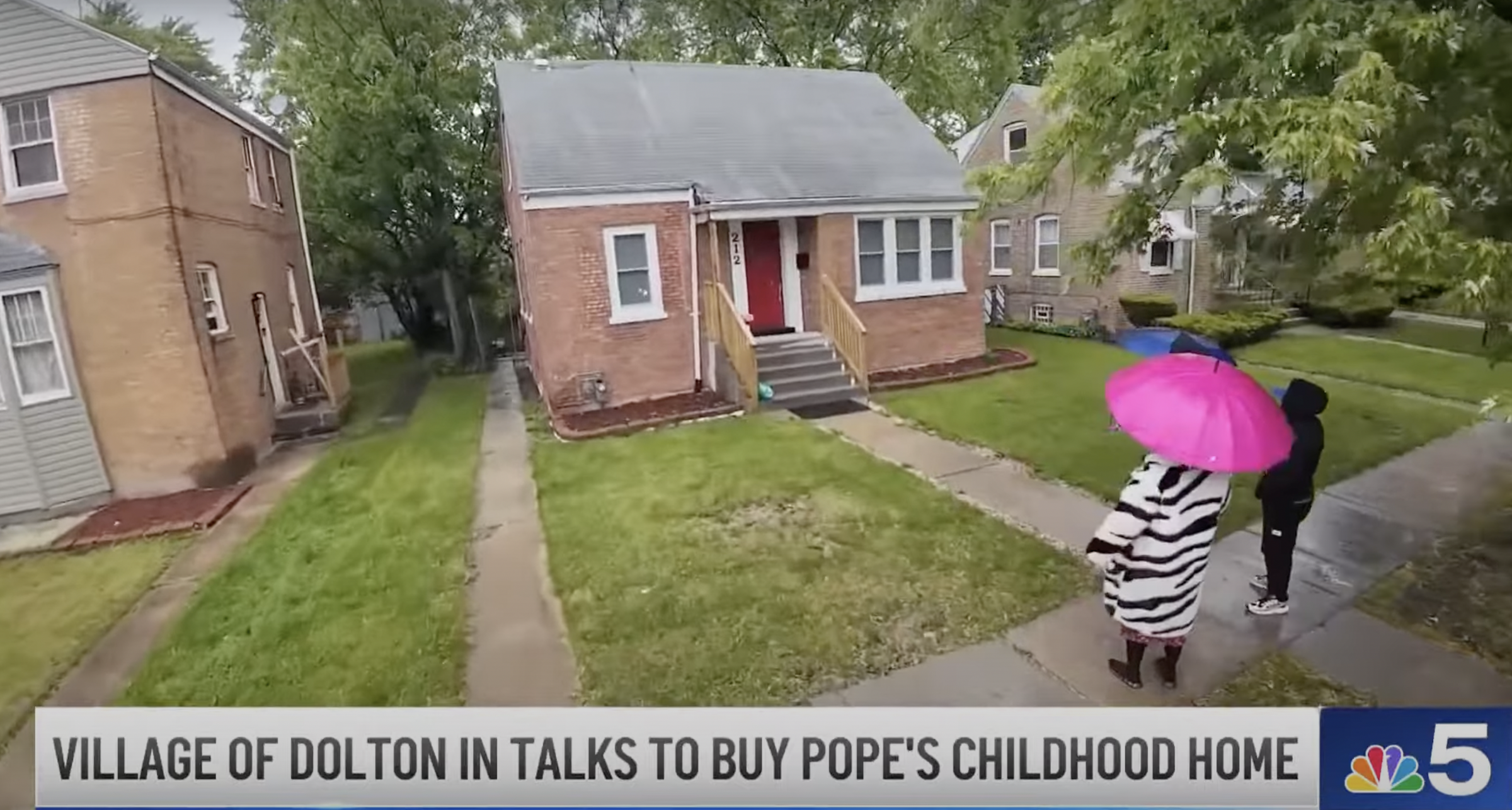 Das Elternhaus von Papst Leo XIV. in einem Video vom 23. Mai 2025. | Quelle: NBC Chicago