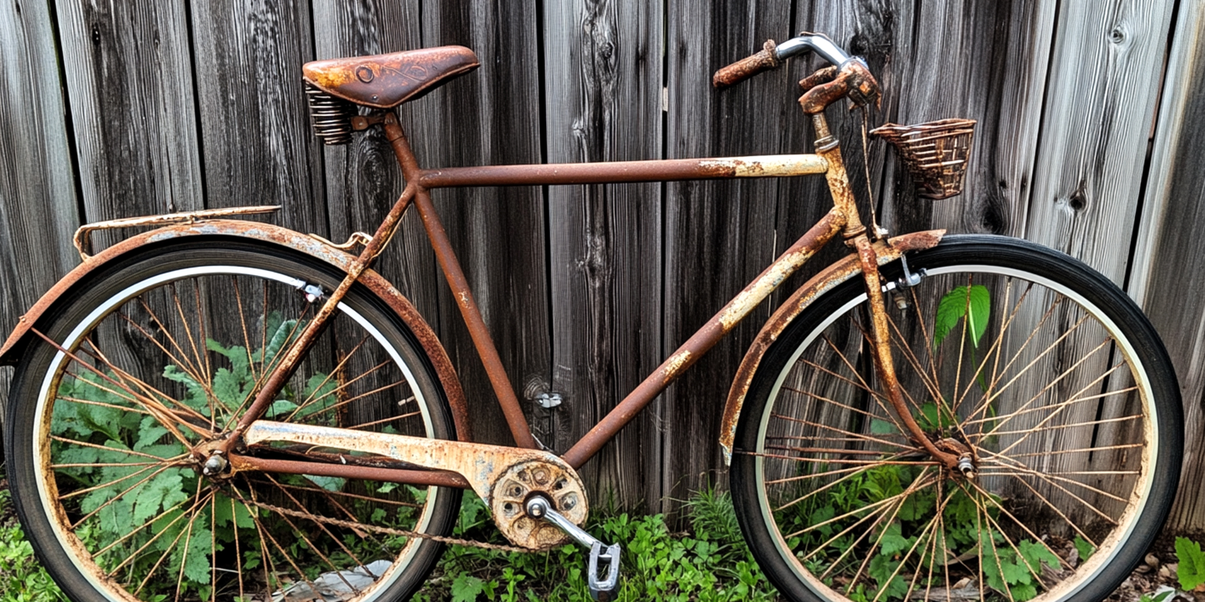 Ein rostiges Fahrrad an einem Zaun | Quelle: Amomama