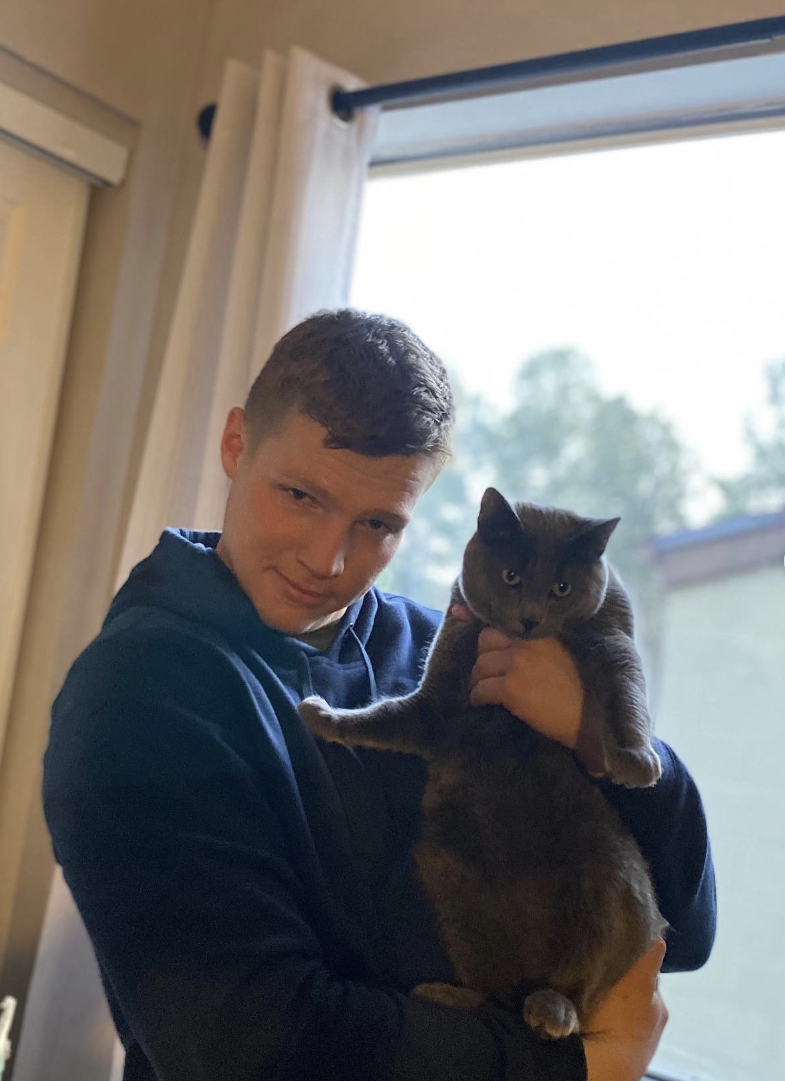 Robert Garrison Brown und seine Katze Catthew in einem Instagram-Post vom 17. Januar 2022 | Quelle: Instagram.com/robertthebrown/