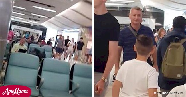 Eine geschiedene Frau fährt mit den Kindern in den Urlaub, als der Sohn plötzlich im Flughafen den Vater sieht