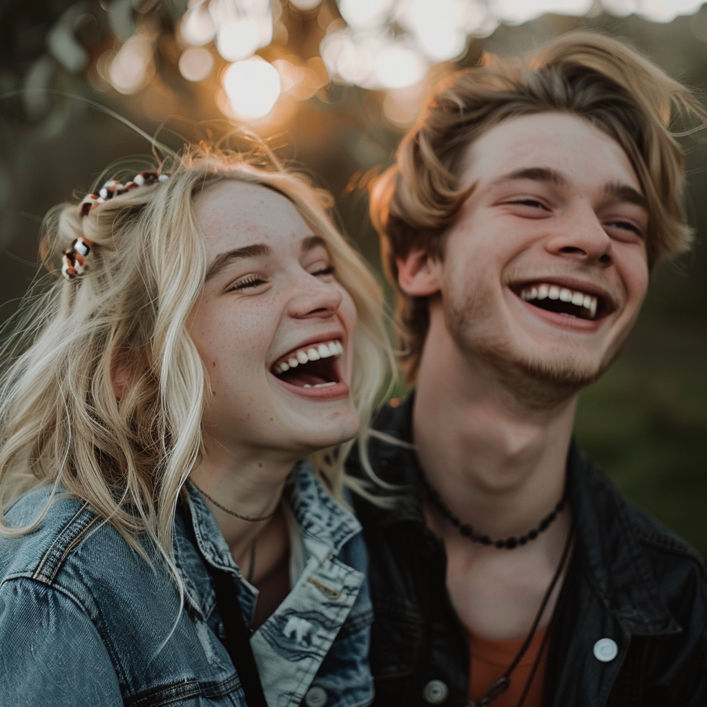 Ein lachendes Paar | Quelle: Midjourney