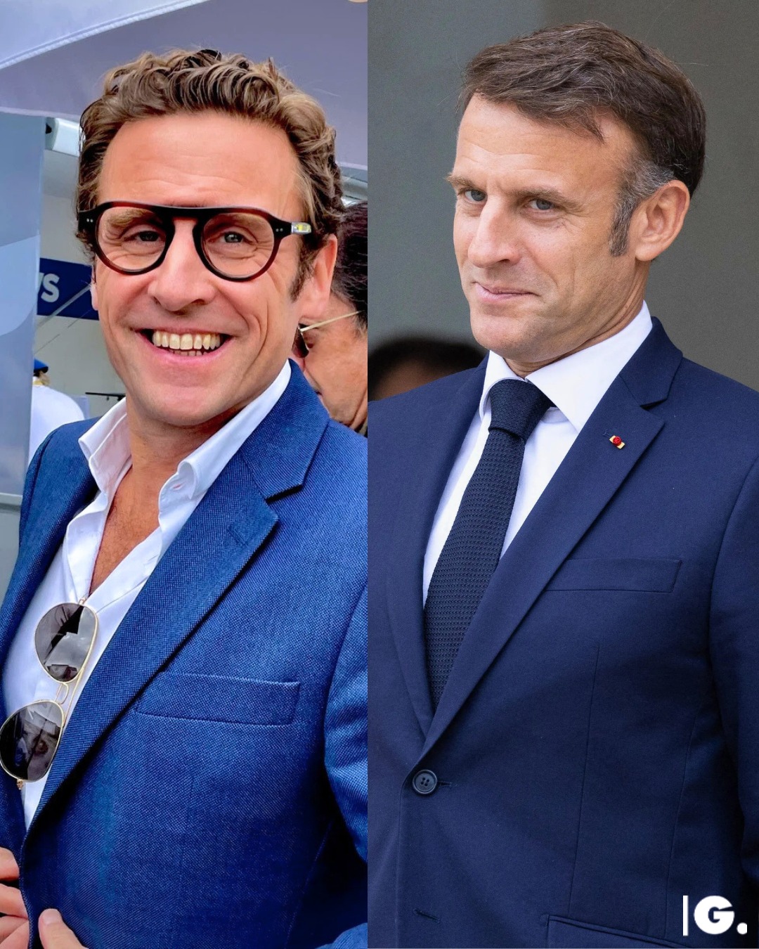 Brüderliche Ähnlichkeit, die fasziniert: Emmanuel und Laurent Macron | Quelle: Facebook/Gentside