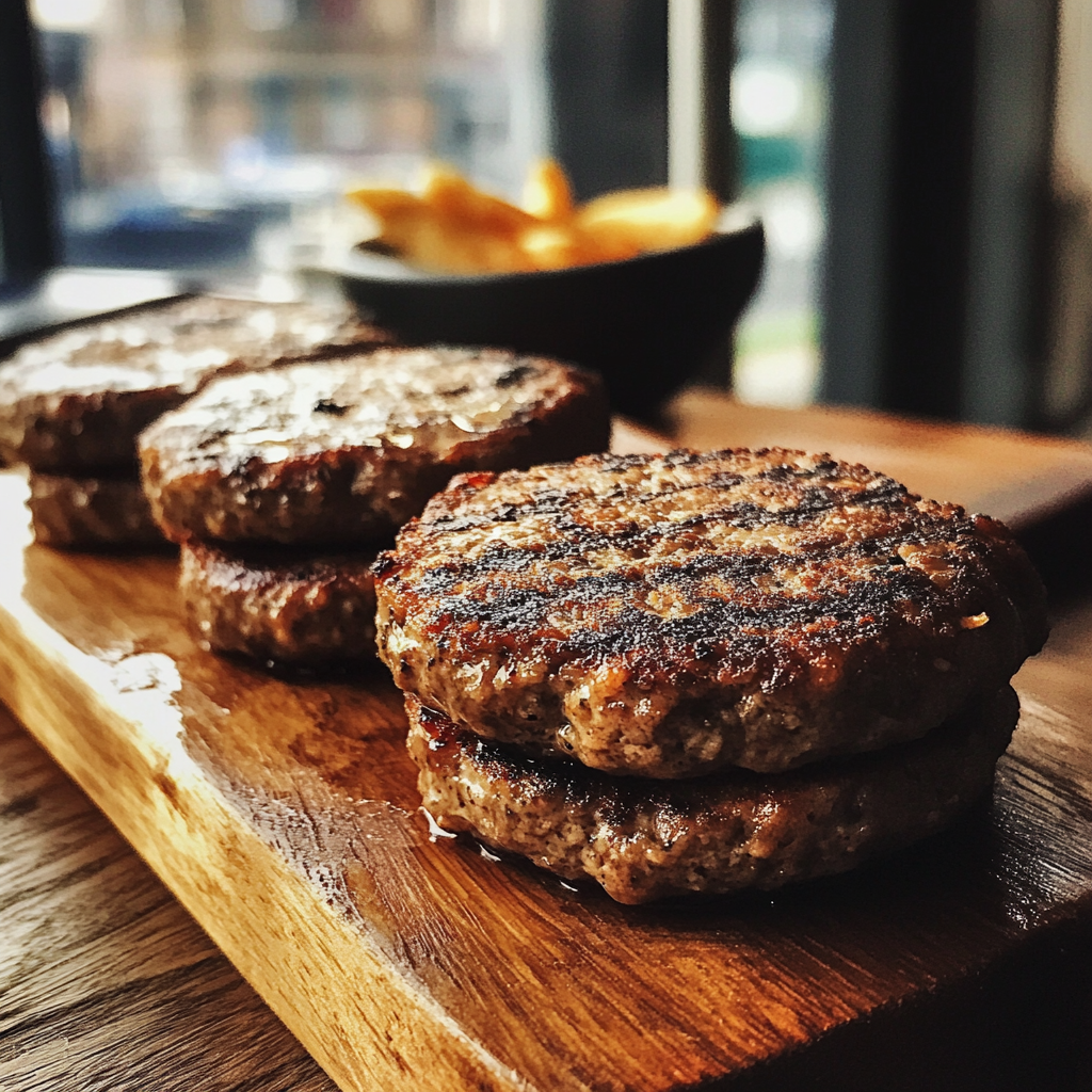 Selbstgemachte Burger Patties | Quelle: Midjourney