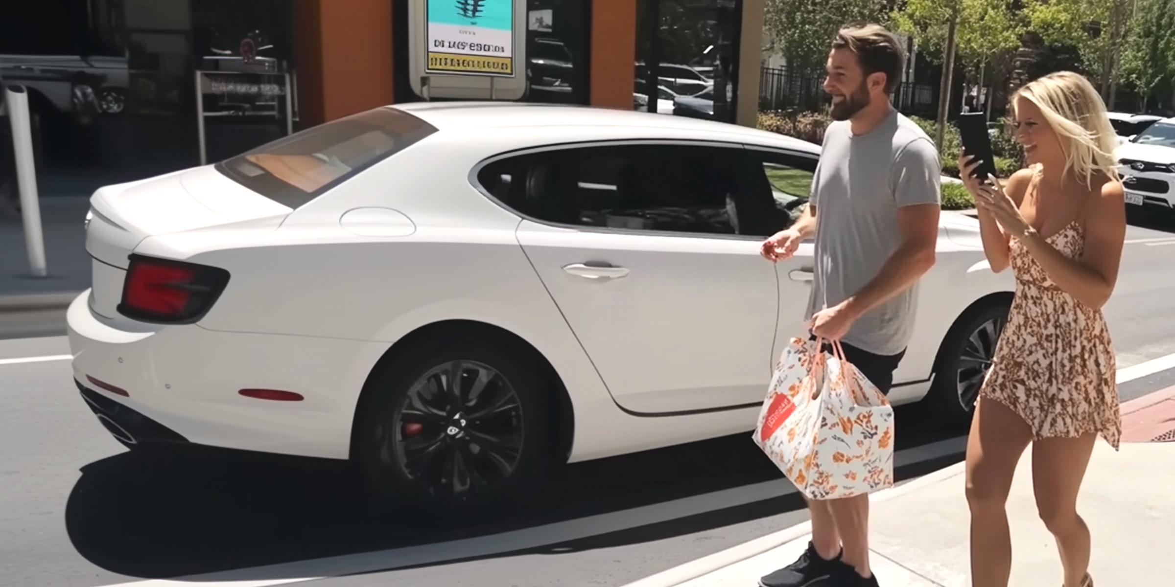 Ein Paar steht neben einem Auto | Quelle: The Celebritist