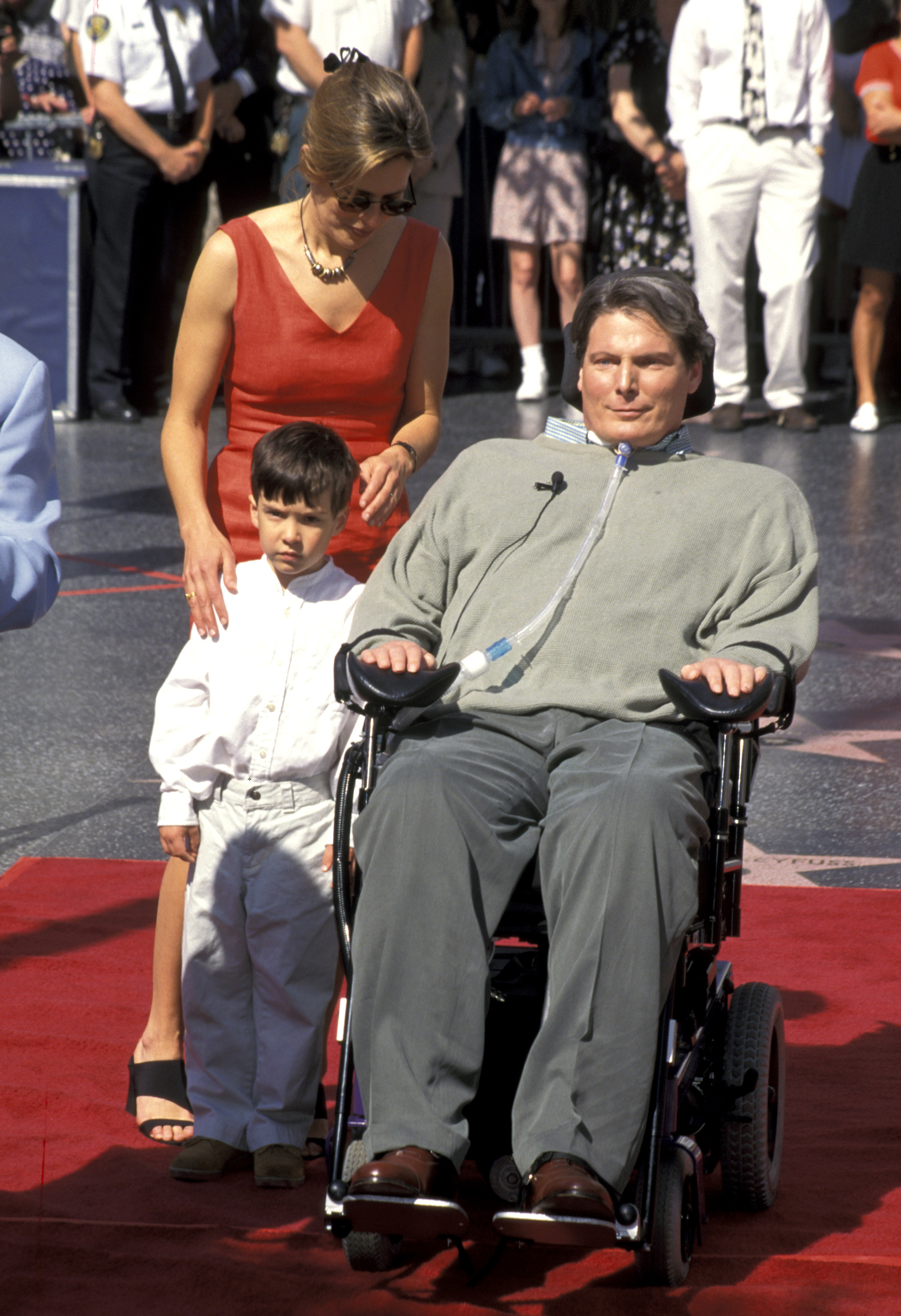 Will, Dana und Christopher Reeve während der Ehrung von Christopher Reeve mit einem Stern auf dem Hollywood Walk of Fame am 15. April 1997 in Hollywood, Kalifornien: Getty Images