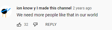 Ein Kommentar eines Internetnutzers zum entzückenden Youtube-Post | Quelle: Youtube/InsideEdition