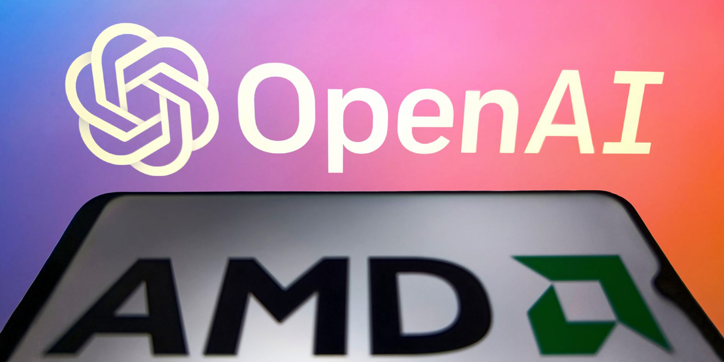 Die Logos von OpenAI und AMDA | Quelle: Getty Images