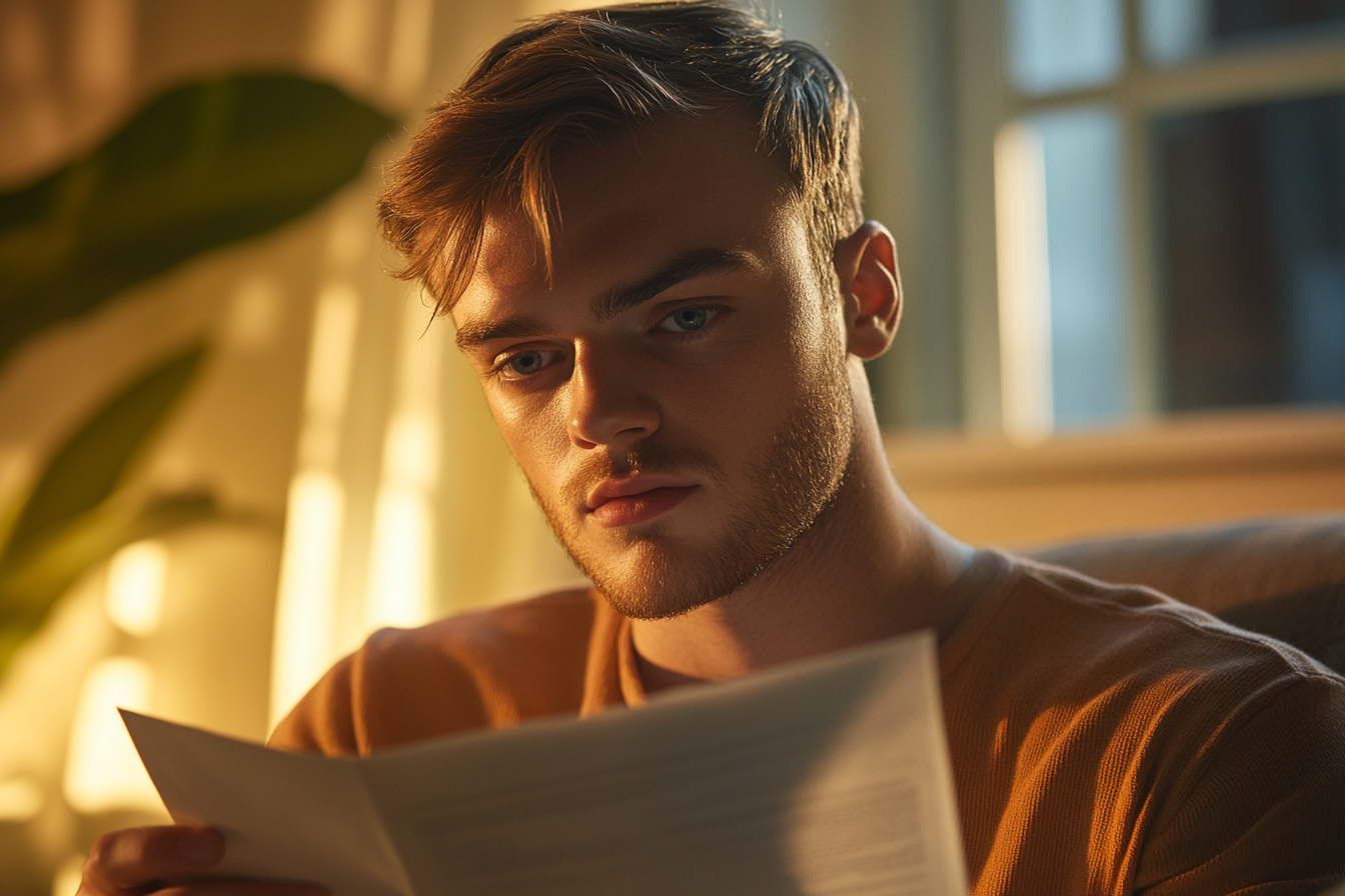 Ein Mann liest einen Brief | Quelle: Midjourney