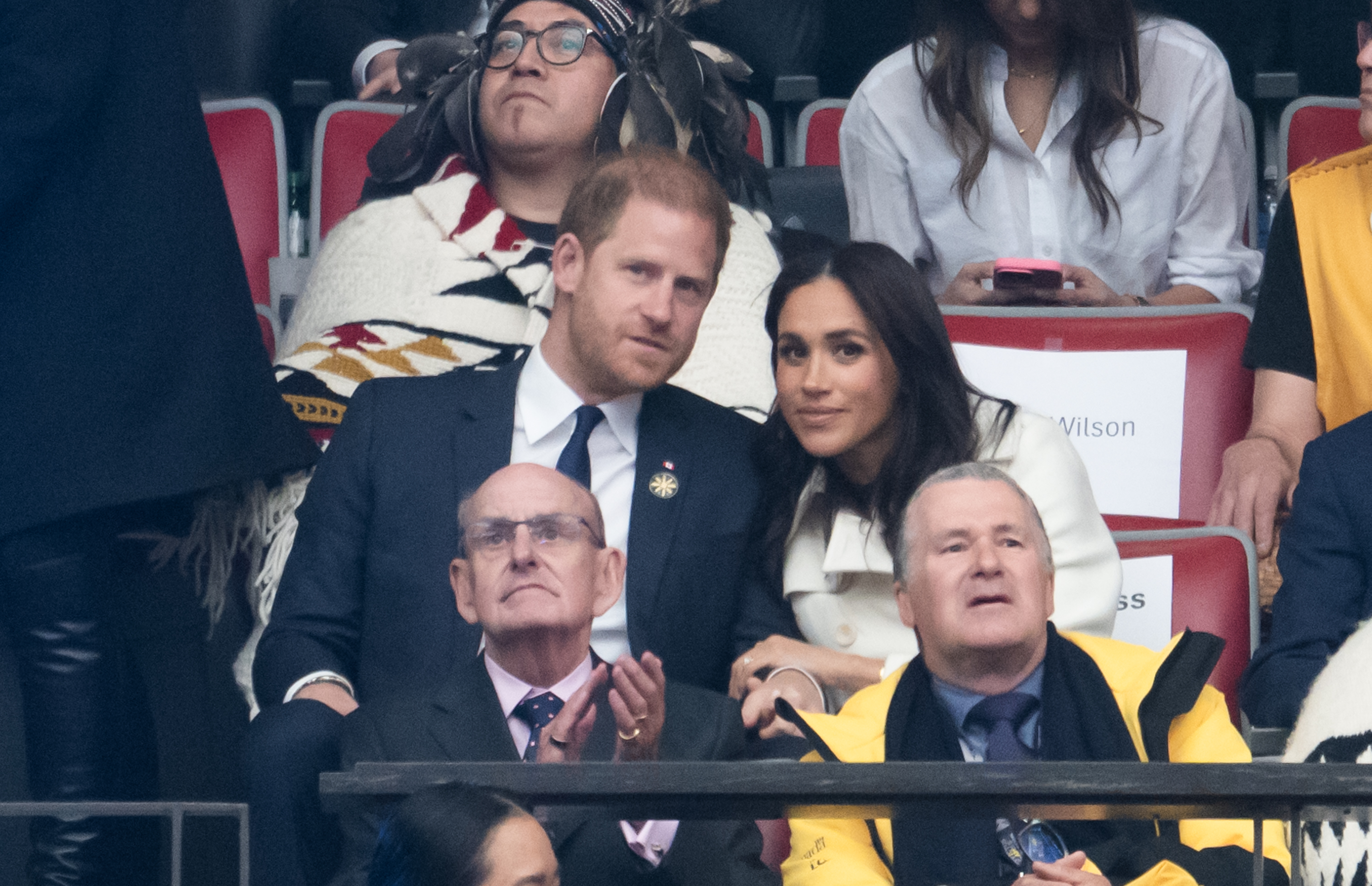 Der Herzog und die Herzogin von Sussex während der Eröffnungszeremonie der Invictus Games 2025 am BC Place am 8. Februar in Vancouver, British Columbia, Kanada. | Quelle: Getty Images