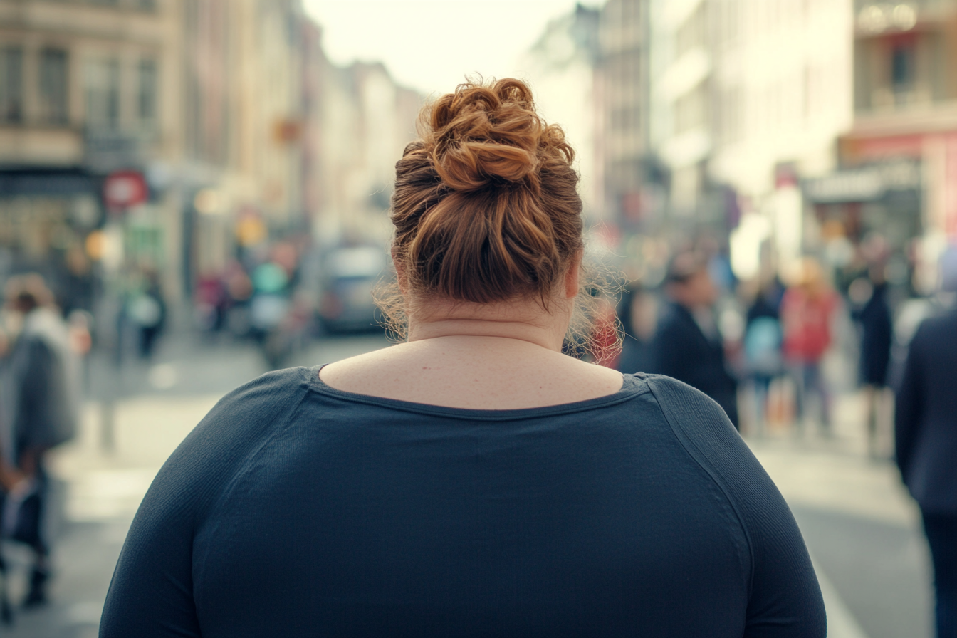 Eine Frau, die auf einer Straße steht | Quelle: Midjourney