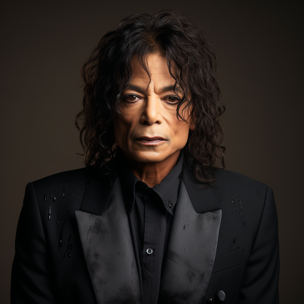Eine KI-Darstellung davon, wie Michael Jackson mit 50 Jahren ohne plastische Chirurgie ausgesehen haben könnte | Quelle: Midjourney