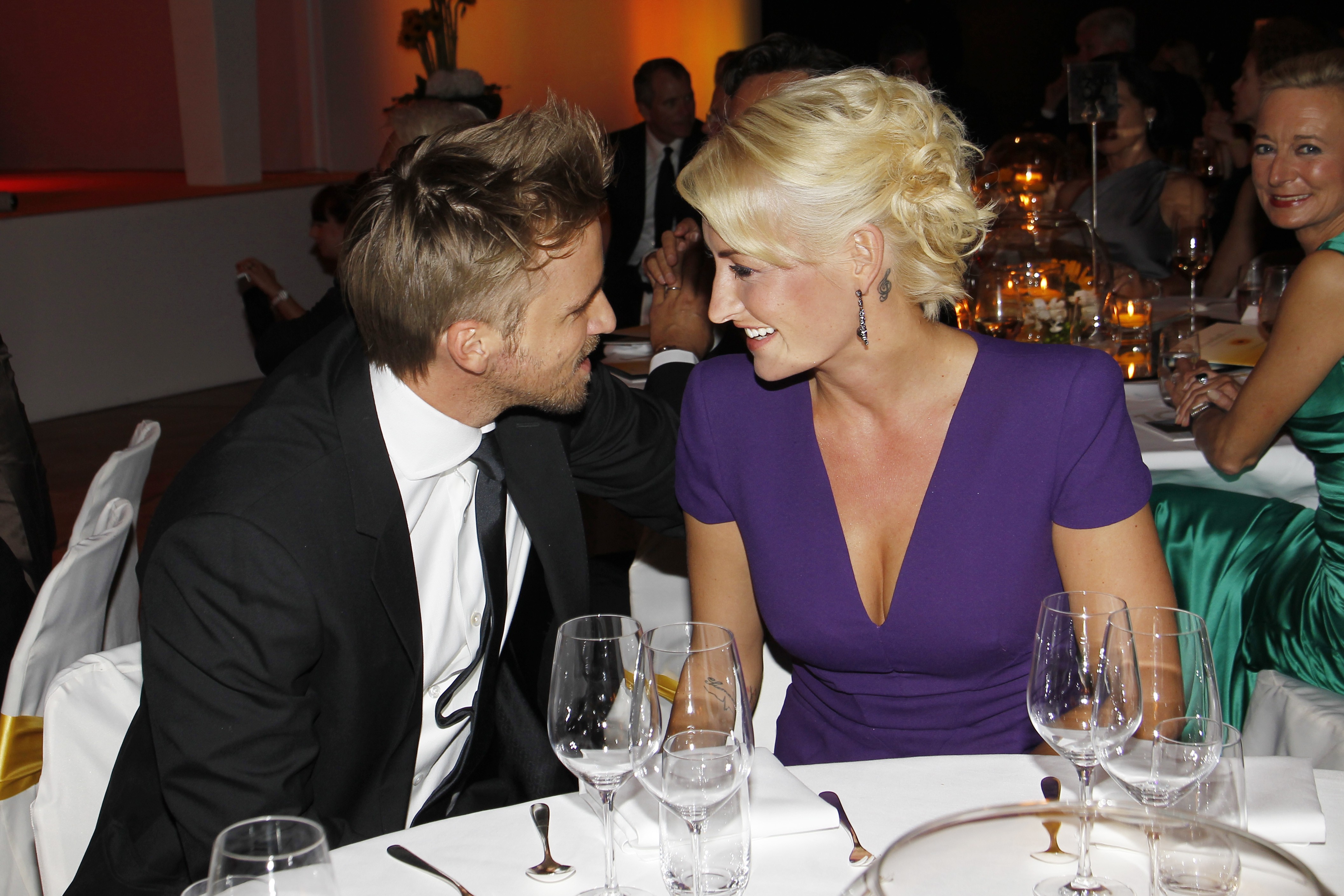 Sarah Connor und Florian Fischer beim „Dkms Life Dreamball 2010“ im Grand Hyatt in Berlin | Quelle: Getty Images