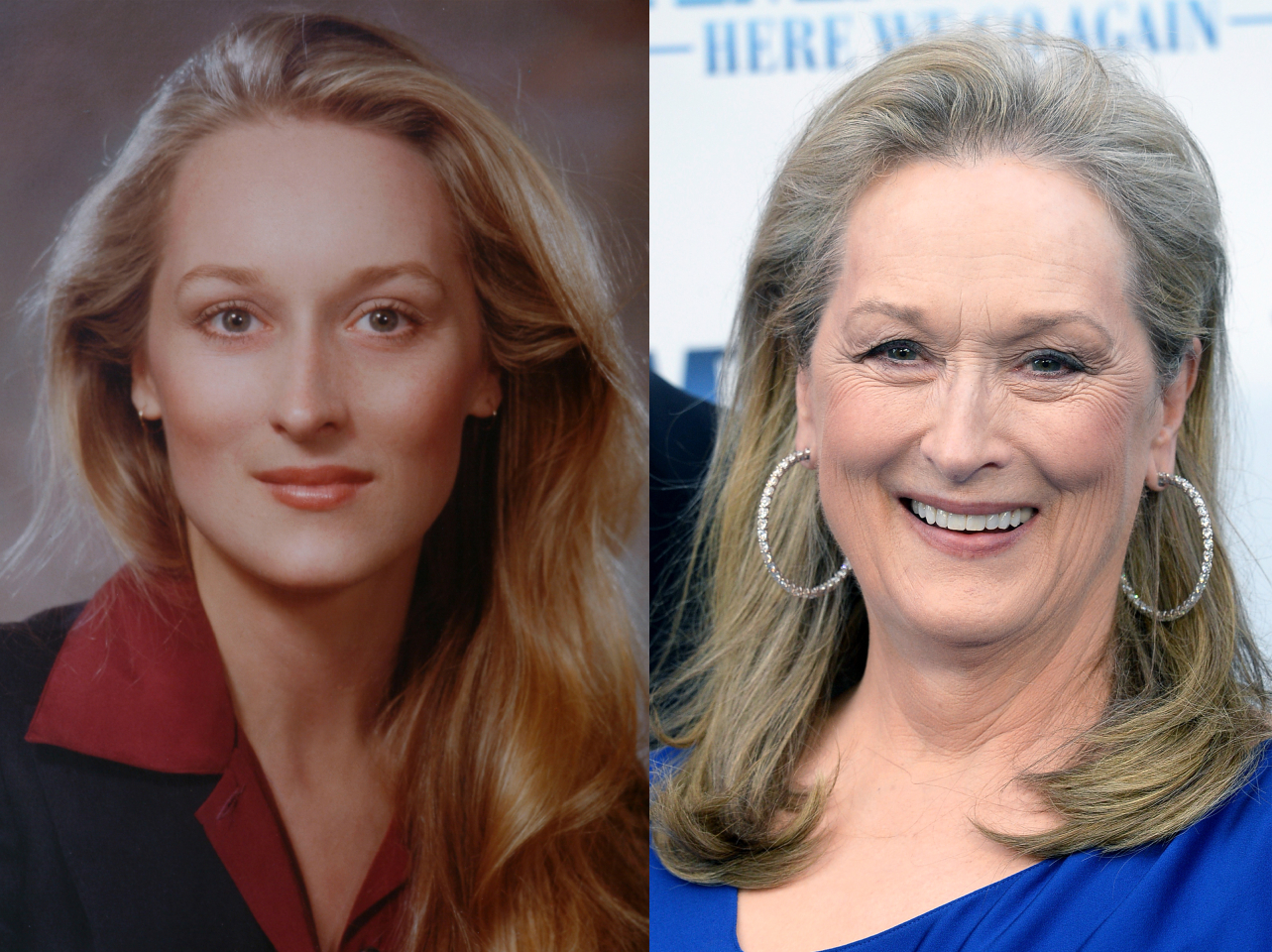 Meryl Streep im Jahr 1980 | Meryl Streep heute | Quelle: Getty Images