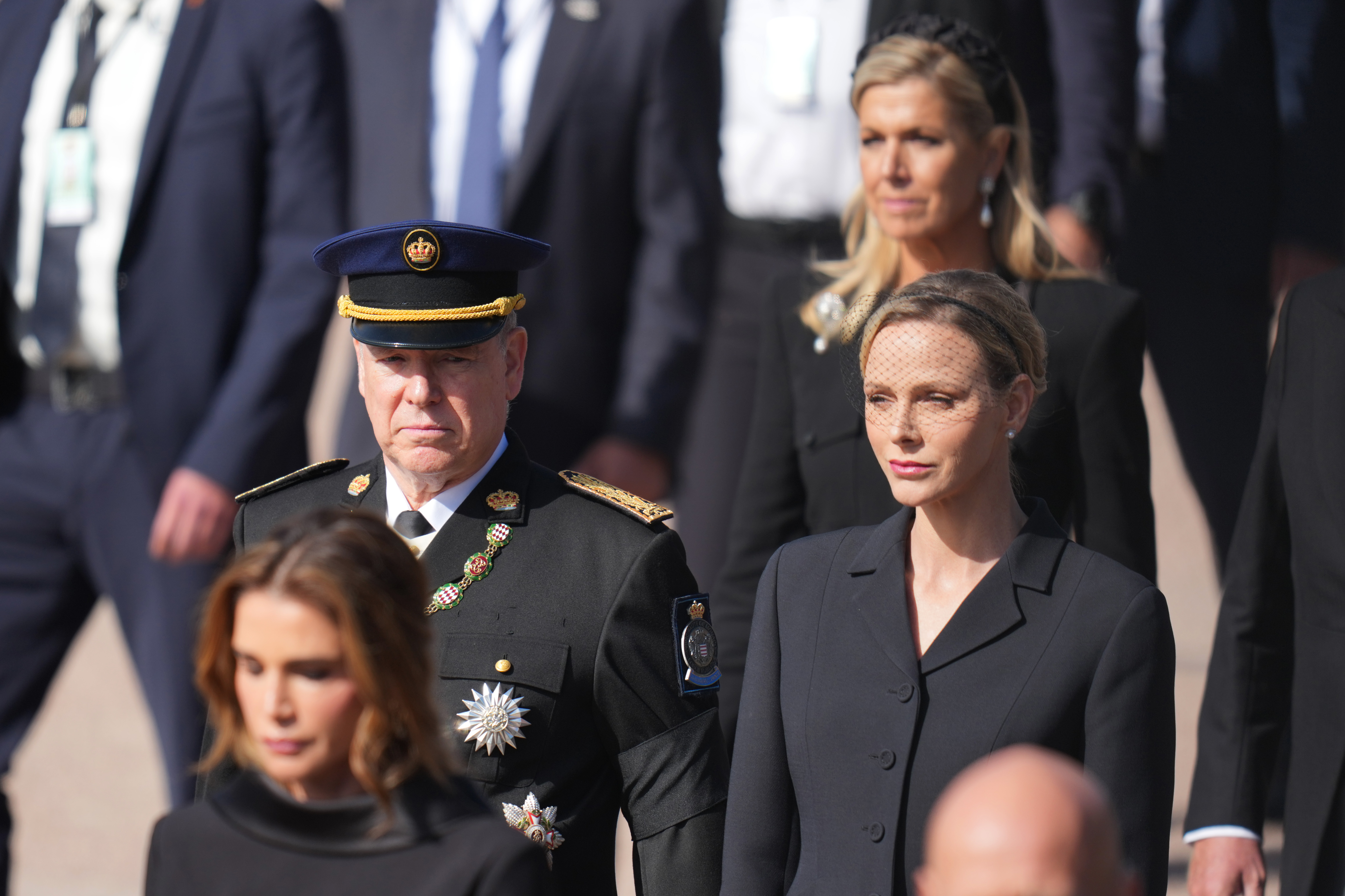 Prinz Albert II. von Monaco und Prinzessin Charlene von Monaco bei der Beisetzung von König Harald V. von Norwegen am 9. September 2026 in Oslo | Quelle: Getty Images