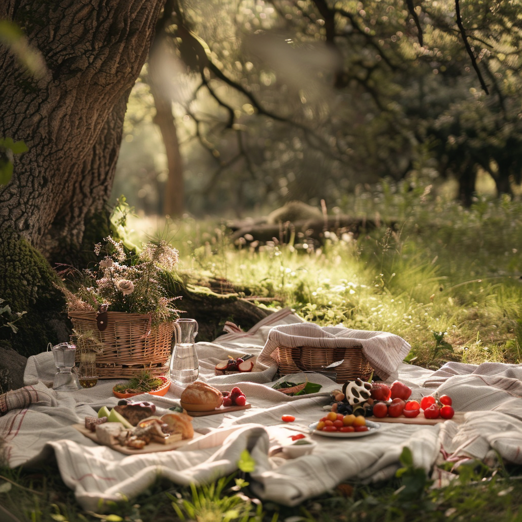 Ein Picknick ist vorbereitet | Quelle: Midjourney