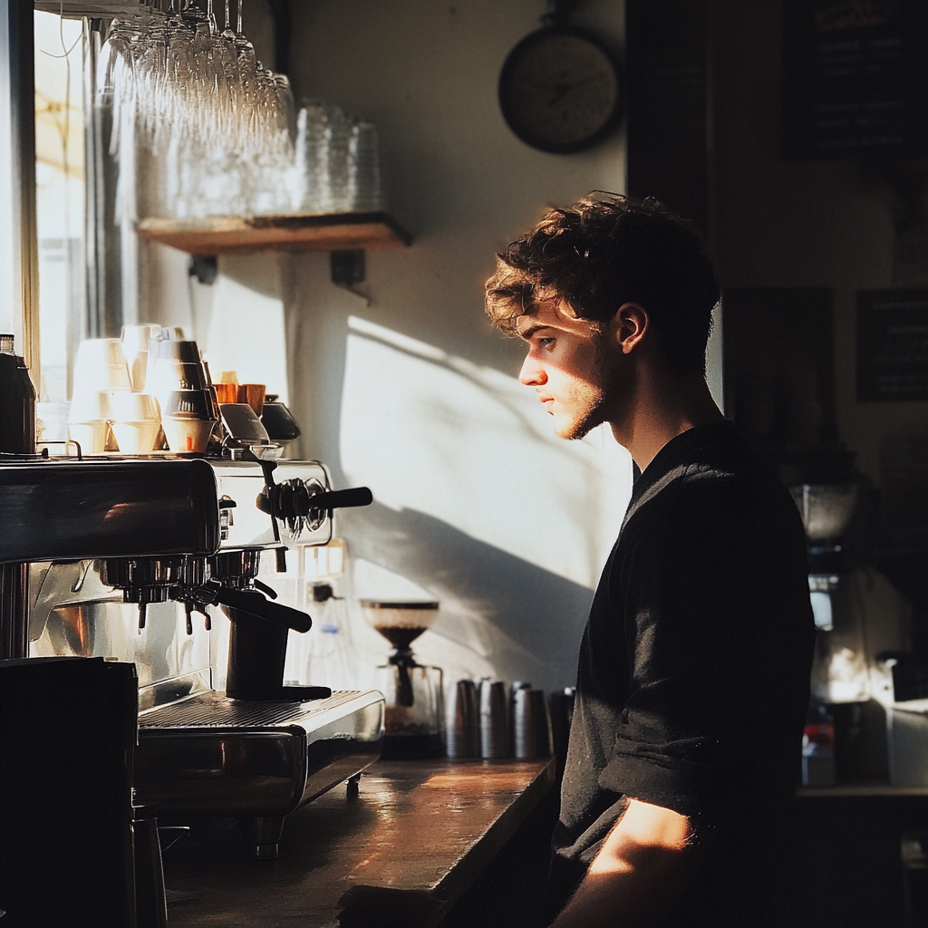 Ein junger Barista | Quelle: Midjourney