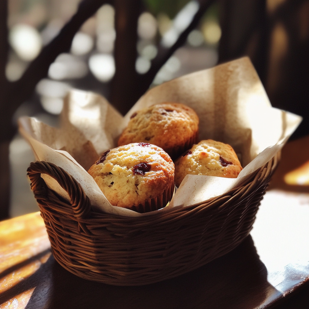 Ein Korb voller Muffins | Quelle: Midjourney