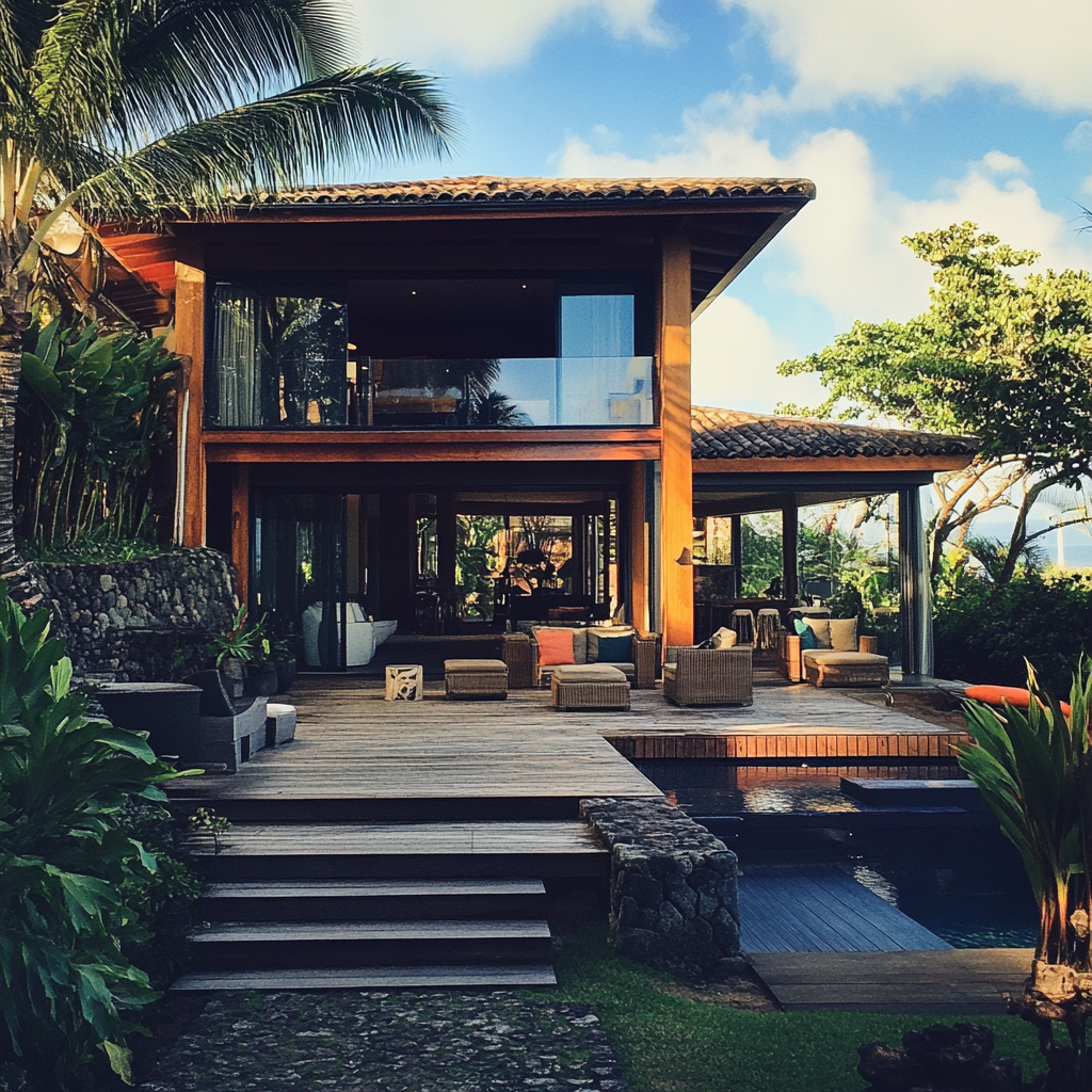 Das Äußere eines Airbnb | Quelle: Midjourney