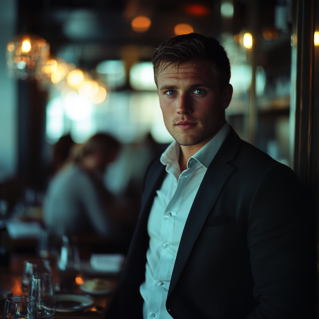 Ein gut gekleideter Mann in einem Restaurant | Quelle: Midjourney