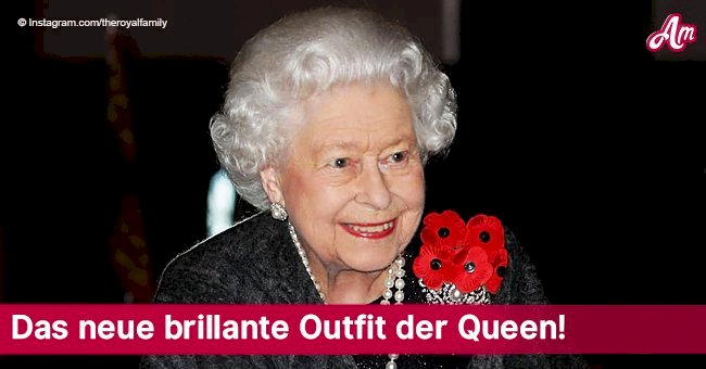 Queen überrascht alle mit ihrem schwarzen Kleid und ihrem schicken Schal