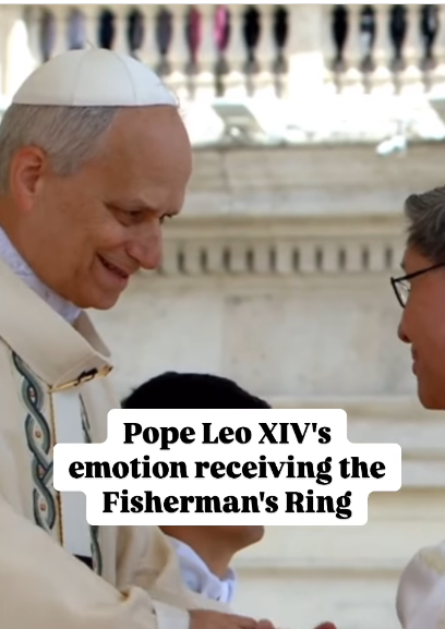Papst Leo XIV. schüttelt Kardinal Tagle die Hand, nachdem er den Fischerring erhalten hat, vom 18. Mai 2025 | Quelle: Instagram/catholicnewsagency