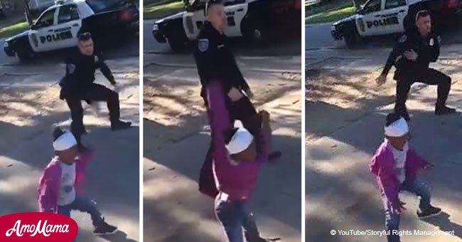 Ein Polizist forderte ein 5-jähriges Mädchen zu einem Tanz-Wettbewerb heraus
