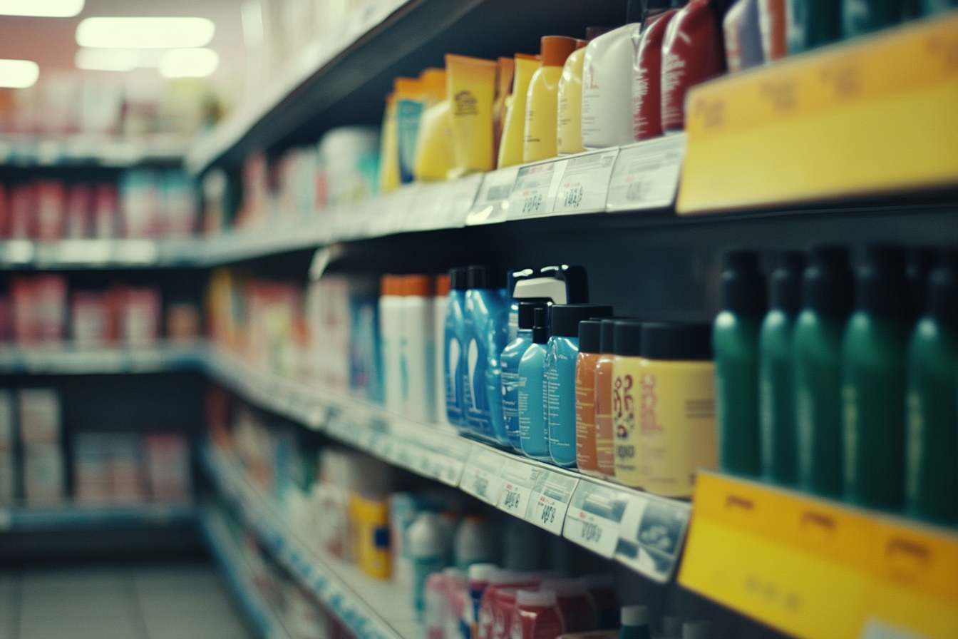 Der Toilettenartikelgang in einem Supermarkt | Quelle: Midjourney