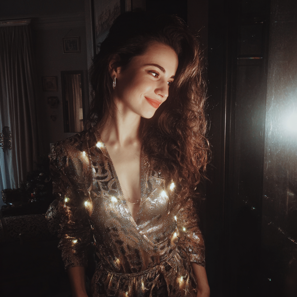 Eine lächelnde Frau in einem Overall | Quelle: Midjourney