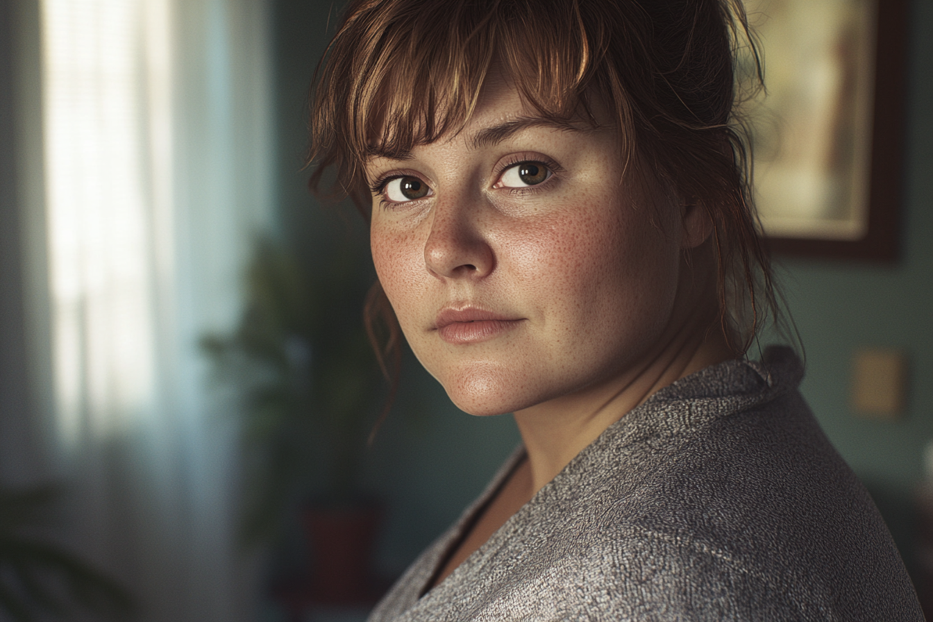 Eine Frau, die in ihrem Haus steht | Quelle: Midjourney