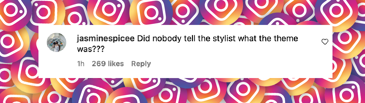 Die Reaktion eines Nutzers auf Shakiras Outfit für die Met Gala 2025 am 5. Mai 2025 | Quelle: Instagram/eentertainment