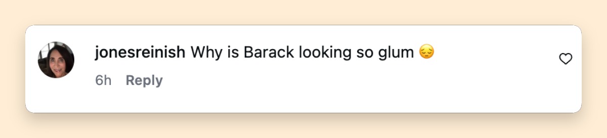 Baracks ernster Gesichtsausdruck löste bei den Nutzern sozialer Medien Fragen aus, noch bevor der gesamte Kontext bekannt wurde. Ein Kommentator fragte: „Warum sieht Barack so bedrückt aus? 😔“ | Quelle: Instagram/voguemagazine