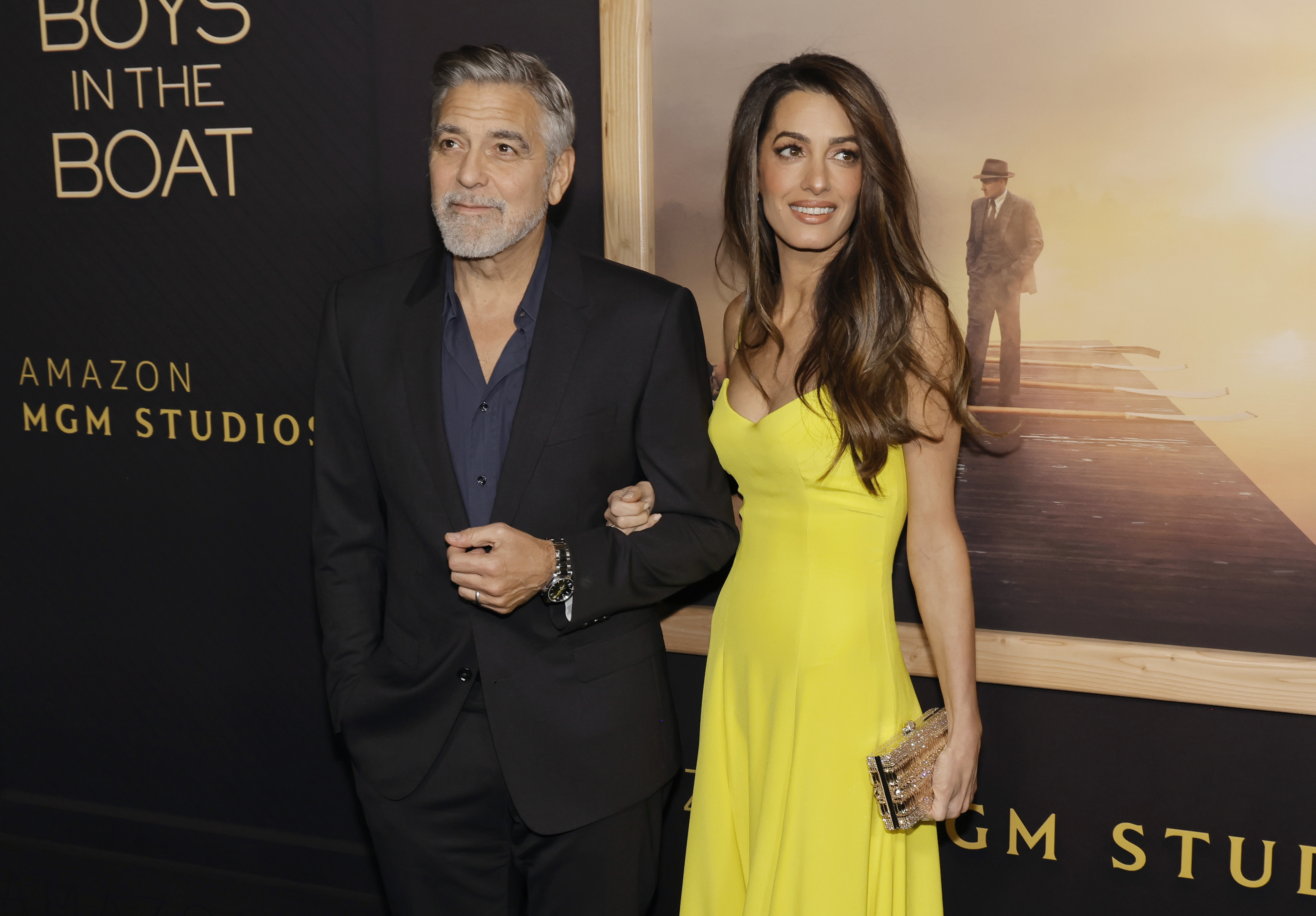 George und Amal Clooney bei der Premiere von "The Boys in the Boat" in Beverly Hills, Kalifornien am 11. Dezember 2023 | Quelle: Getty Images