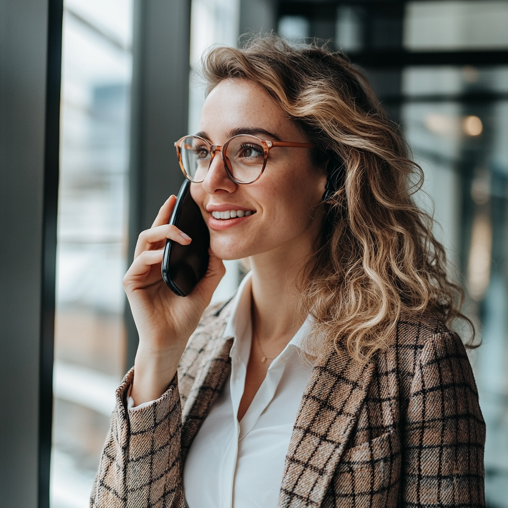 Eine Frau spricht am Telefon | Quelle: Midjourney