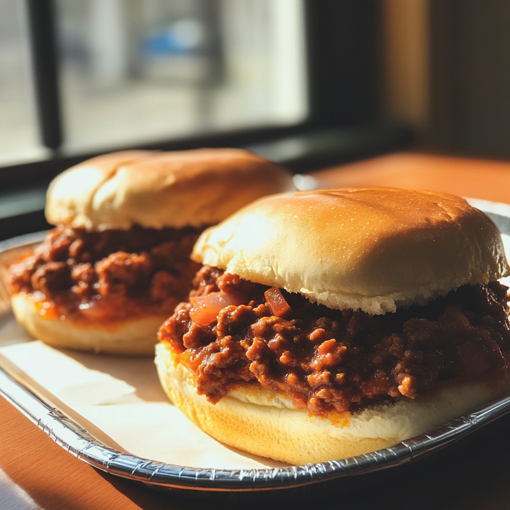 Sloppy Joes auf einem Tablett | Quelle: Midjourney