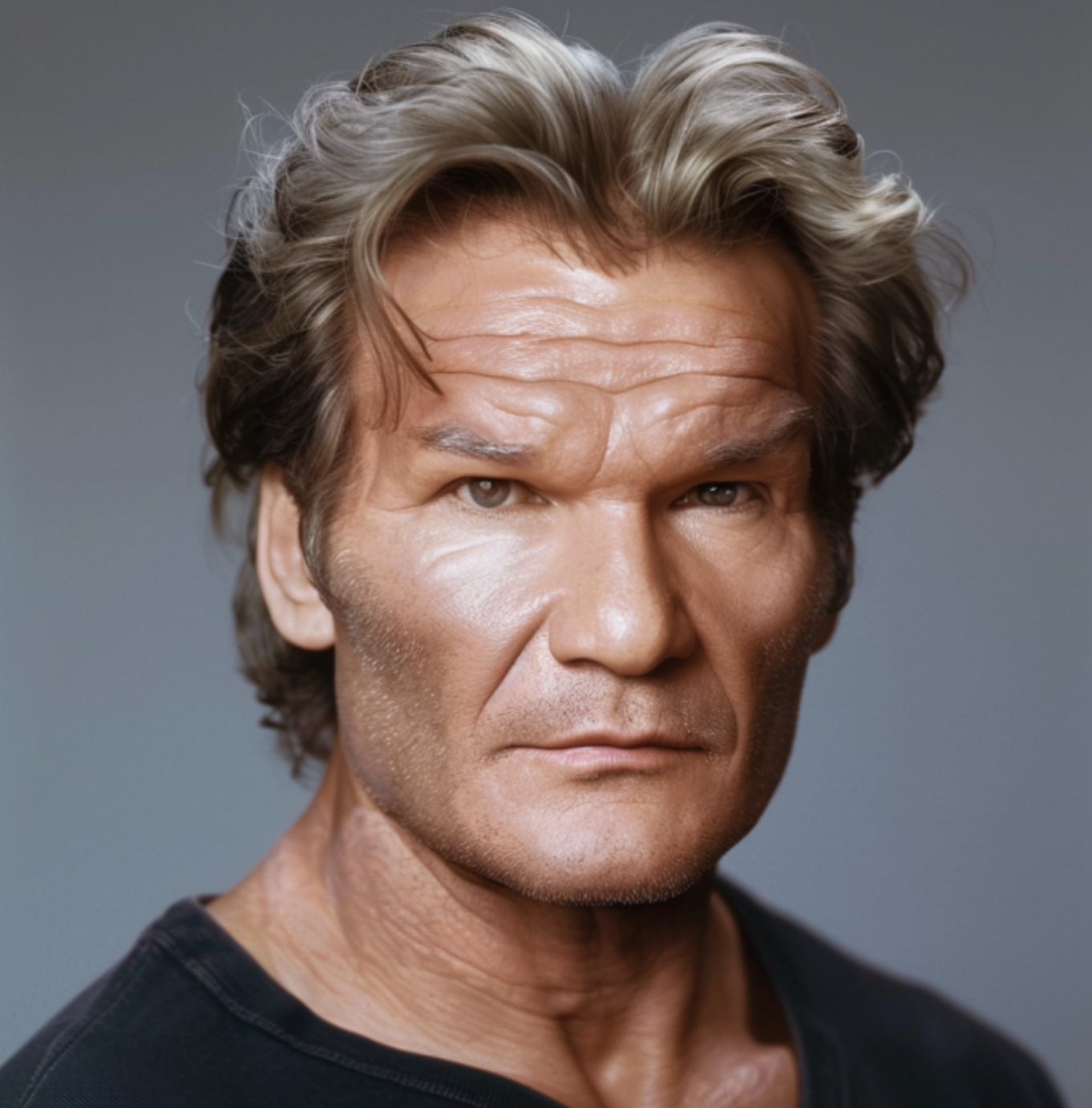 KI-Bild von Patrick Swayze im hohen Alter | Quelle: Midjourney