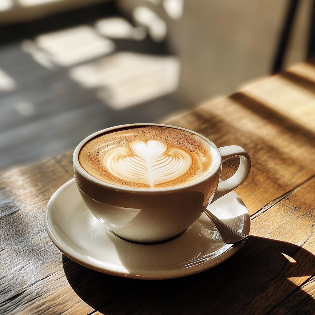 Eine Tasse Kaffee auf einem Tisch | Quelle: Midjourney