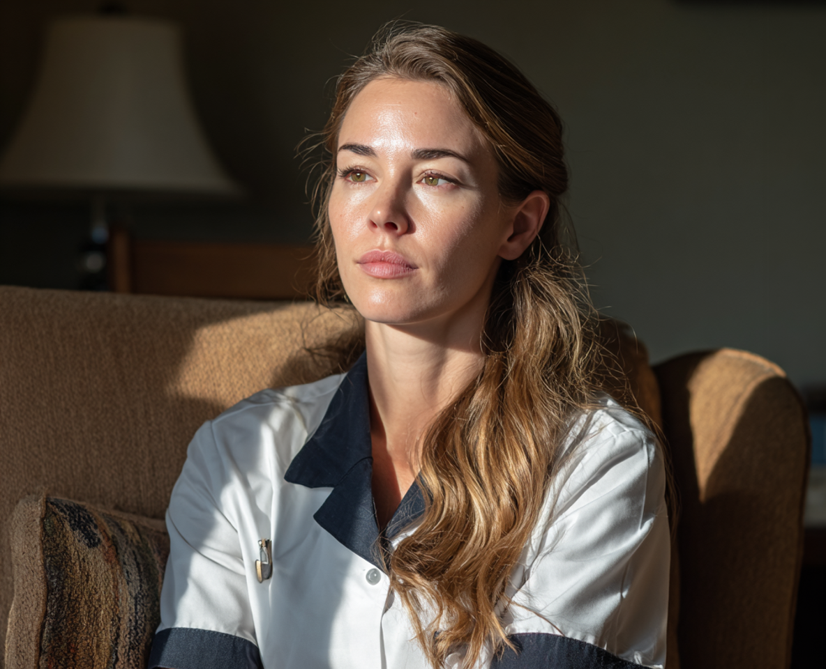 Eine Frau, die in einem Sessel sitzt | Quelle: Midjourney