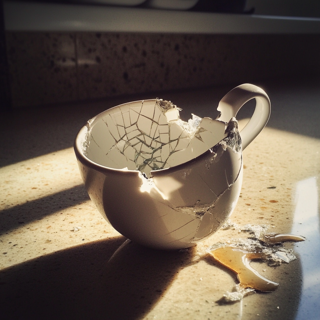 Ein zerbrochener Becher | Quelle: Midjourney