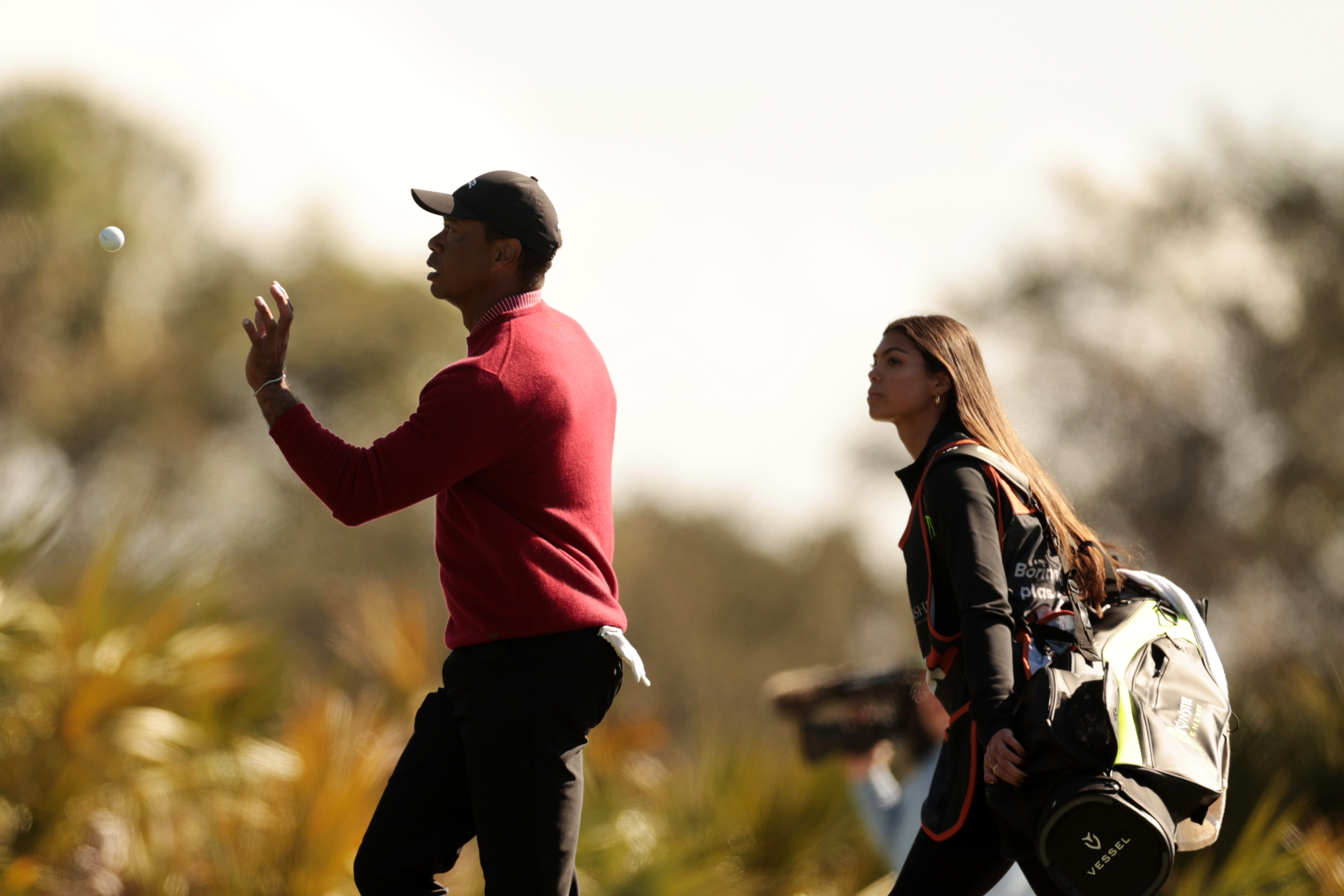 Tiger und Sam Woods am 22. Dezember 2024 | Quelle: Getty Images