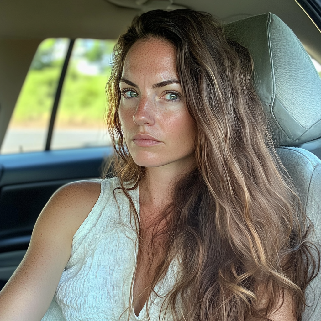 Eine Person, die in einem Auto sitzt | Quelle: Midjourney