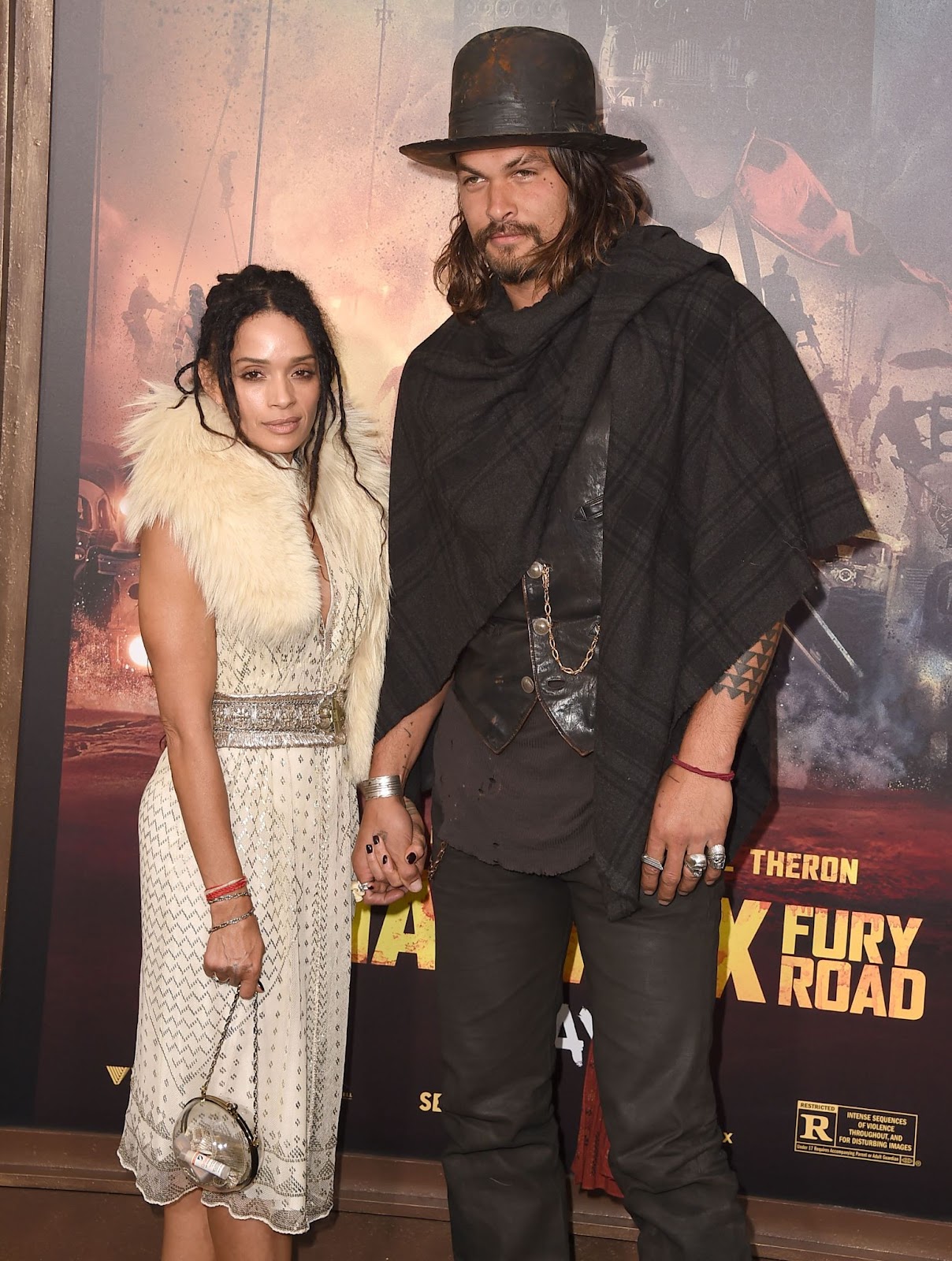 Lisa Bonet und Jason Momoa bei der "Mad Max: Fury Road"-Premiere in Hollywood am 7. Mai 2015. Das Paar, das von den Fans für seinen einzigartigen Stil und seine Verbundenheit geliebt wird, teilte viele denkwürdige Momente auf dem roten Teppich, bevor es sich 2022 unerwartet trennte. | Quelle: Getty Images