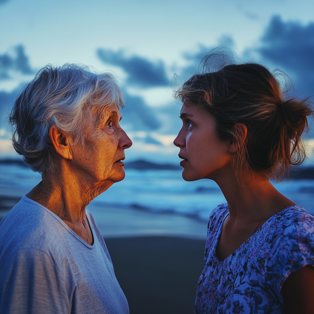 Eine Mutter im Gespräch mit ihrer Tochter | Quelle: Midjourney